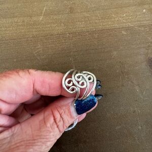 .925 sterling Silver scroll ring sold by Three Sisters formerly Kele&Co